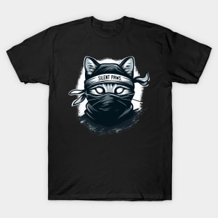 Ninja cat - silent paws T-Shirt